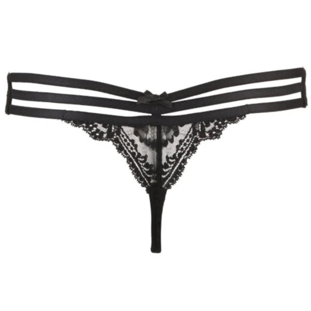 Aubade - Entrevue Secrete Black Basque/Tanga - Sz2 - Picture 9 of 10